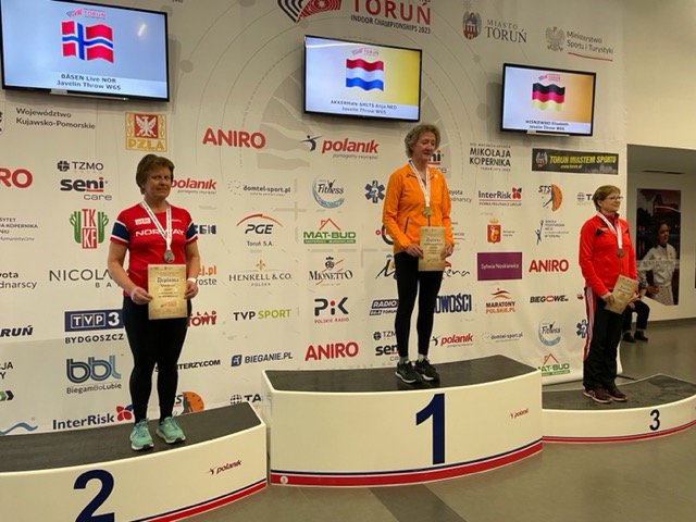 Het WK indoor masters in Torun (Polen) Up date 31 maart Plus 2x goud